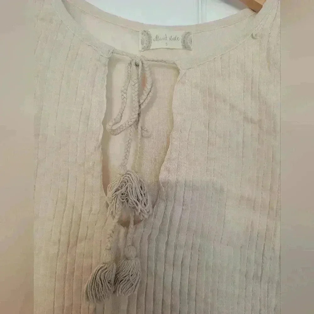 Altar'd State Boho Tunic with Embroidery and Tassels - Picture 3 of 3